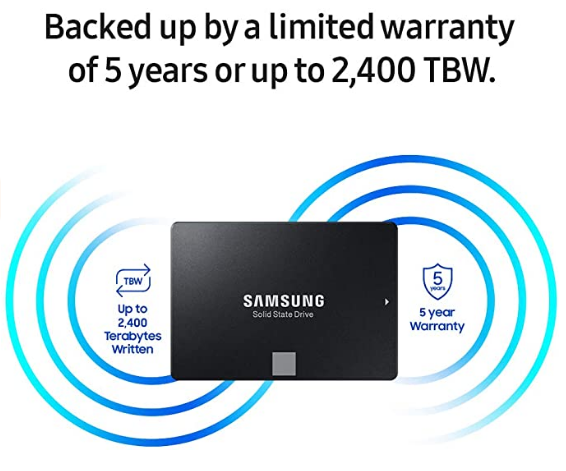 Samsung 860 EVO 500GB 2.5 Inch SATA III Internal SSD (MZ-76E500B/AM)